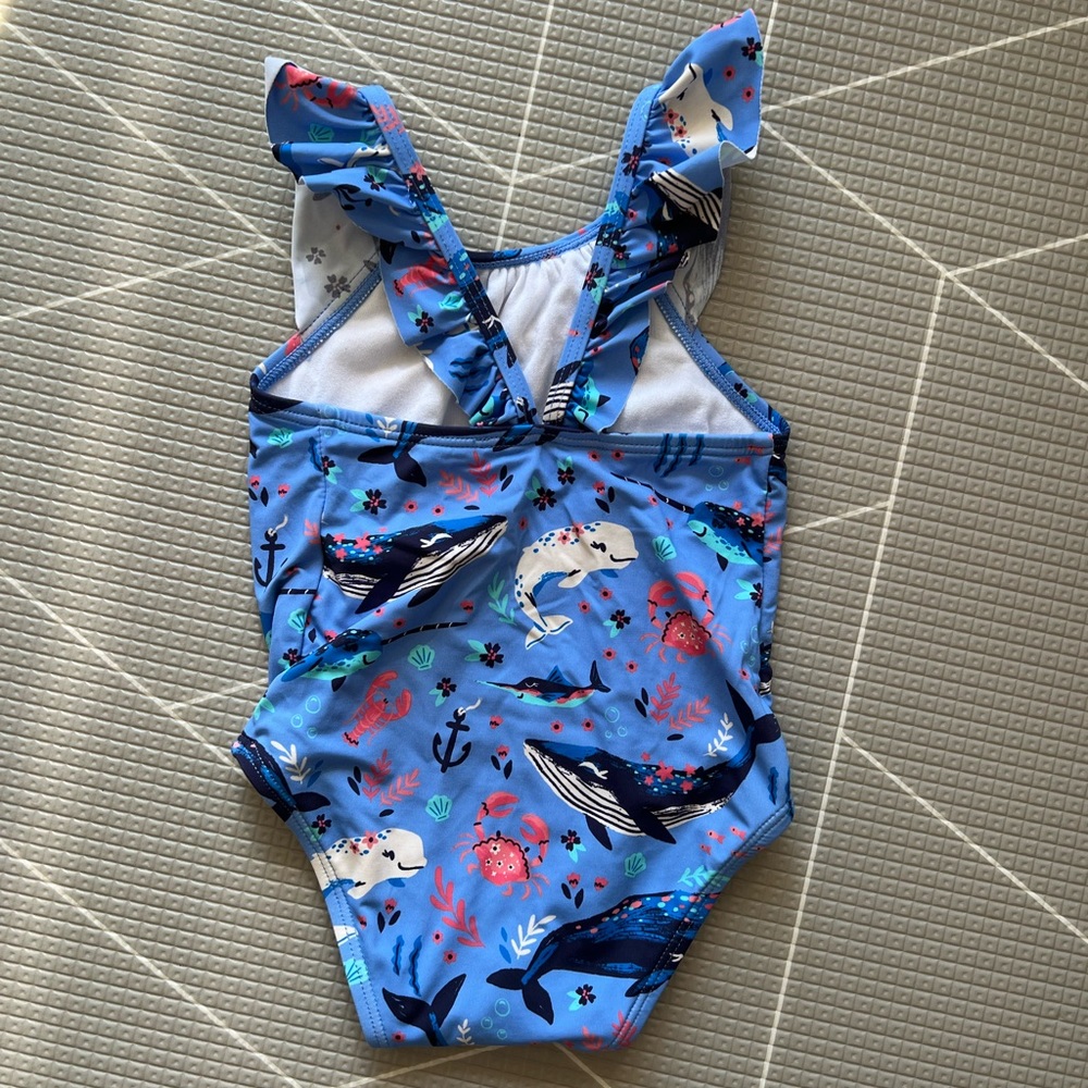 Hatley whale swimsuit 6-9 months - Picture 2 of 6